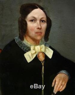 Miranda Portrait de femme Epoque Louis Philippe HST XIXème siècle