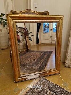 Miroir Ancien En Bois Doré Époque FIN XIX ÈME S