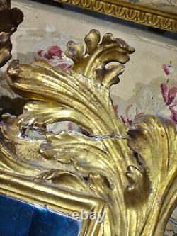 Miroir Cadre de tableau Italien en bois doré de style Rocaille époque XIXe