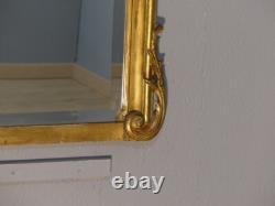 Miroir De Cheminée En Bois Et Stuc Doré De Style Louis XV, époque XIX ème