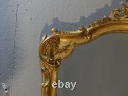 Miroir De Cheminée En Bois Et Stuc Doré De Style Louis XV, époque XIX ème