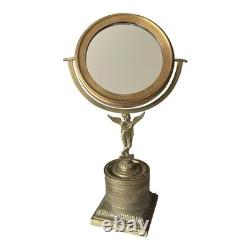Miroir De Coiffeuse En Bronze Et Laiton Époque XIXème Style Restauration