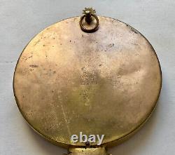 Miroir Face à Main en Bronze Doré de Style Charles X Lyre Cygnes Époque XIX ème