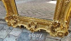 Miroir Rococo en bois doré et mercure Louis XV époque XIXème