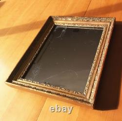 Miroir doré époque restauration glace au mercure XIXème 32.5 x 40.5