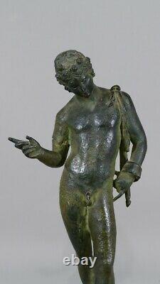 Narcisse De Pompéi, Bronze d'Après l'Antique, Grand Tour, époque XIX ème