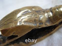 P COMOLERA, BRONZE, PRESSE PAPIER, OISEAU, SIGNE, FONDEUR SUSSE Frès, EPOQUE XIXème
