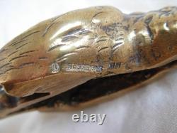 P COMOLERA, BRONZE, PRESSE PAPIER, OISEAU, SIGNE, FONDEUR SUSSE Frès, EPOQUE XIXème