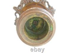 PAIRE DE BOUGEOIR EN BRONZE, A PATINE BRUNE, EPOQUE XIXème