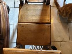 Paire D'escabeaux De Bibliothèque Formant Piédestal Époque Restauration Chêne