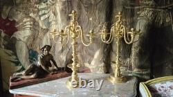 Paire De Candélabre En Bronze Doré, époque XIX ème