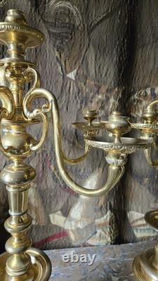 Paire De Candélabre En Bronze Doré, époque XIX ème