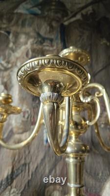 Paire De Candélabre En Bronze Doré, époque XIX ème