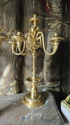 Paire De Candélabre En Bronze Doré, époque XIX ème