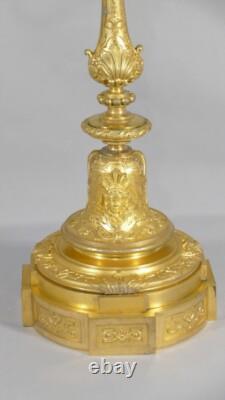 Paire De Candélabres, Chandeliers De Style Régence En Bronze Doré, époque XIX èm