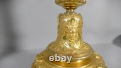 Paire De Candélabres, Chandeliers De Style Régence En Bronze Doré, époque XIX èm