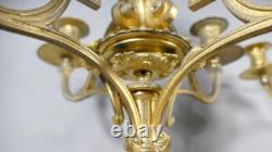 Paire De Candélabres, Chandeliers De Style Régence En Bronze Doré, époque XIX èm