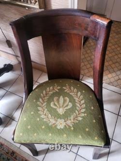 Paire De Chaises en acajou d'époque Premier Empire