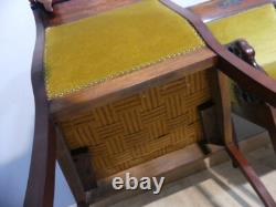 Paire De Fauteuils Aux Cygnes De Style Empire En Acajou, époque Fin XIX ème