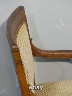 Paire De Fauteuils d'époque Empire En Acajou Blond, XIX ème Siècle Goût Jacob
