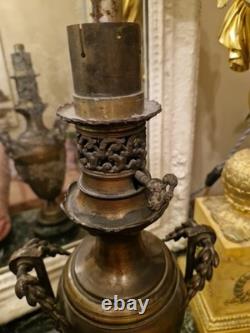 Paire De Lampe À Pétrole D'époque Napoléon III