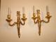 Paire D'appliques D'&eacute;poque Louis Xvi. Bronze Dor&eacute;. Sconces. Fin Xviii&deg;, D&eacute;but Xix&deg;