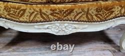 Paire d'importantes Bérgères style Louis XV en bois laqué époque XIXeme