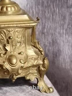 Paire de CANDELABRES en laiton à cinq lumières. Époque fin du XIXème siècle. 52c