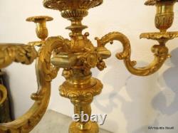 Paire de Candélabres Bronze époque XIXéme Parfait état plusieurs hauteur possibl