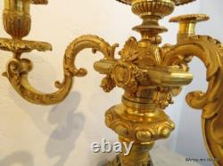 Paire de Candélabres Bronze époque XIXéme Parfait état plusieurs hauteur possibl