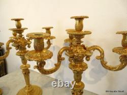 Paire de Candélabres Bronze époque XIXéme Parfait état plusieurs hauteur possibl
