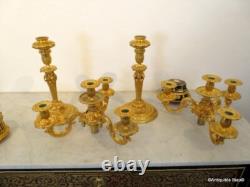 Paire de Candélabres Bronze époque XIXéme Parfait état plusieurs hauteur possibl