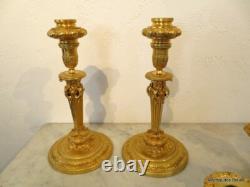 Paire de Candélabres Bronze époque XIXéme Parfait état plusieurs hauteur possibl