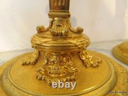 Paire de Candélabres Bronze époque XIXéme Parfait état plusieurs hauteur possibl