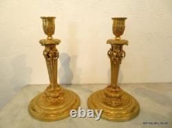 Paire de Candélabres Bronze époque XIXéme Parfait état plusieurs hauteur possibl