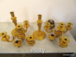 Paire de Candélabres Bronze époque XIXéme Parfait état plusieurs hauteur possibl