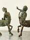 Paire De Centaures De Furietti En Bronze Patine à L'antique époque Xixeme