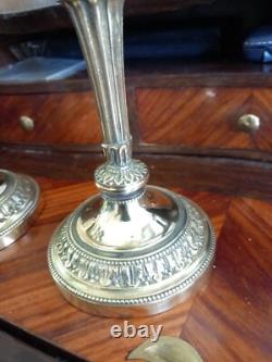 Paire de bougeoir/Flambeaux en bronze de style Louis XVI époque XIXÈME
