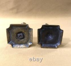 Paire de bougeoirs anciens d'époque LOUIS XIII en bronze 17ème XVIIème