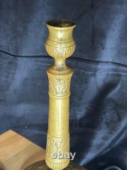 Paire de bougeoirs en bronze Epoque Directoire Fin du XVIIIème