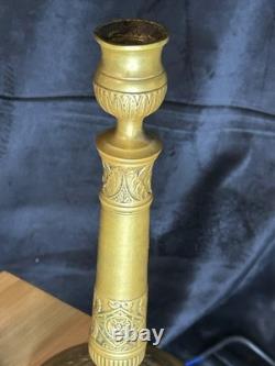 Paire de bougeoirs en bronze Epoque Directoire Fin du XVIIIème