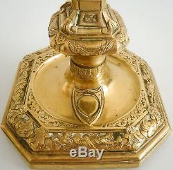 Paire de bougeoirs, haute qualité, bronze d'époque fin XVIII /début XIX ème