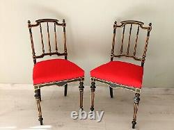 Paire de chaises Louis XVI style Napoléon III époque art nouveau