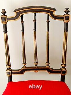 Paire de chaises Louis XVI style Napoléon III époque art nouveau