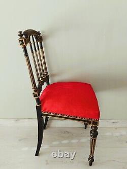 Paire de chaises Louis XVI style Napoléon III époque art nouveau