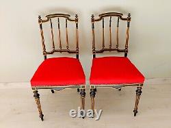 Paire de chaises Louis XVI style Napoléon III époque art nouveau