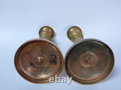 Paire de chandeliers en bronze doré ciselé époque restauration début XIXeme