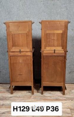 Paire de chevets style Renaissance en noyer sculpté époque XIXeme siécle