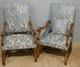 Paire De Fauteuils Style Louis Xiii En Noyer Sculpté, époque Fin Xix ème