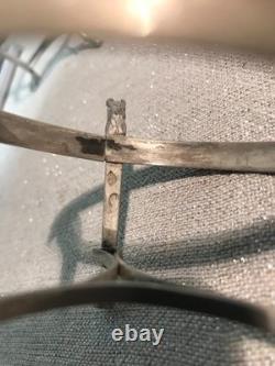 Paire de salerons époque Empire en argent massif XIXème siècle